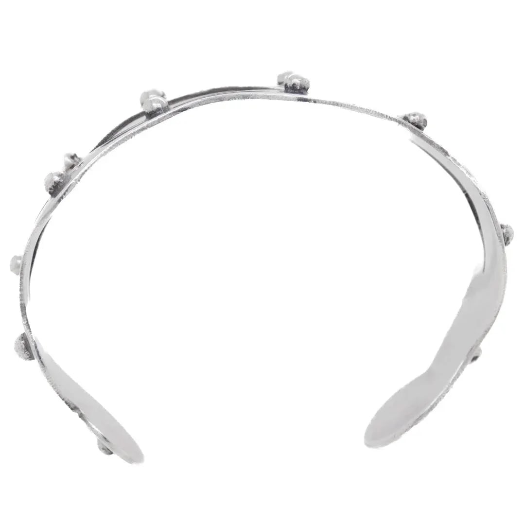 Vintage Mexican Citlali Sterling Silver Mid-Century Modern Cuff Bracelet - 11