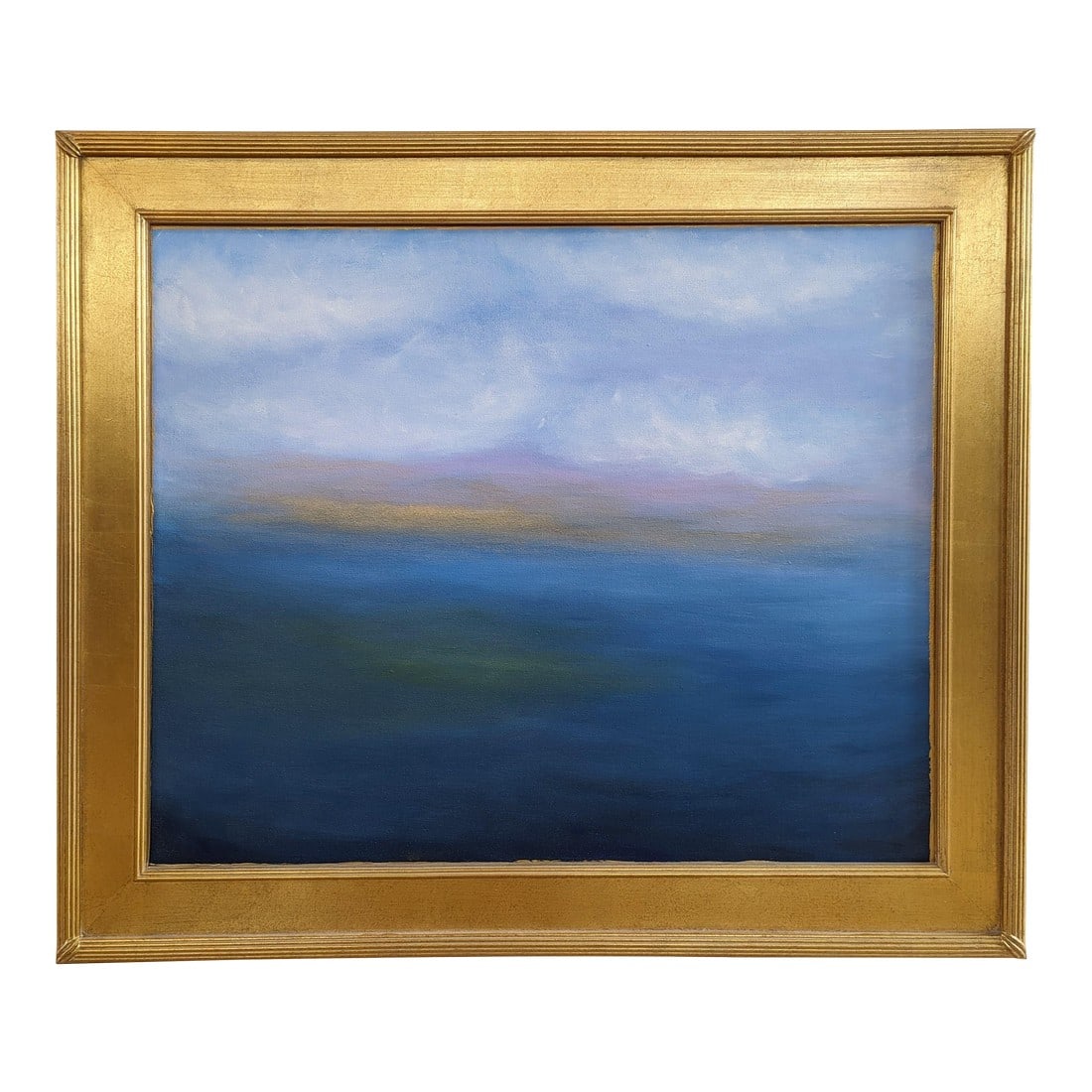 Abstract Landscape Canvas Painting With a Gold Frame (1 of 4)