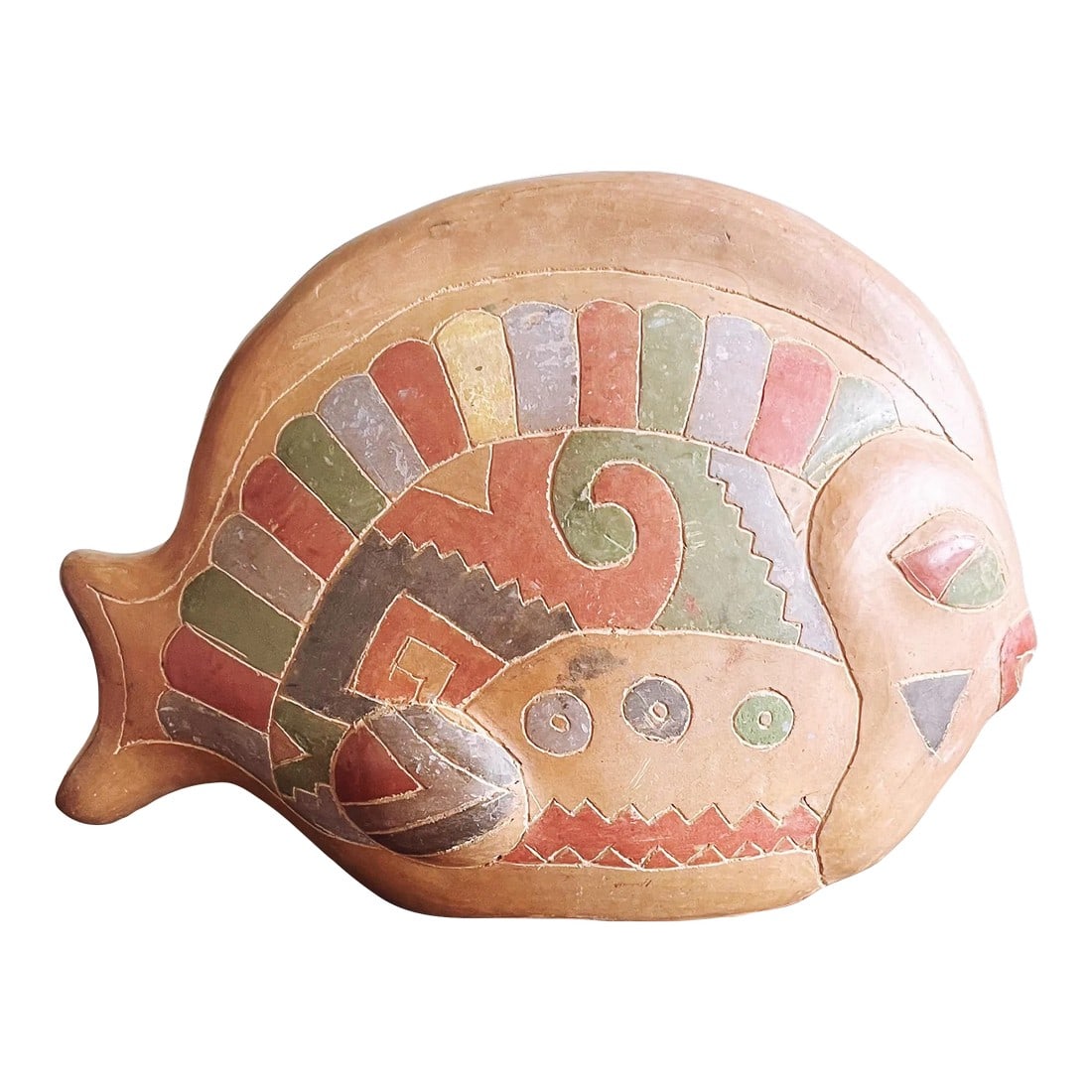Vintage Mexican Burnished Pottery Terracotta Fish (1 of 4)