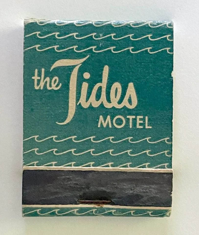 Mid 20th Century Mid Century Tides Motel of Laguna Beach Framed Vintage Matchbook - 2