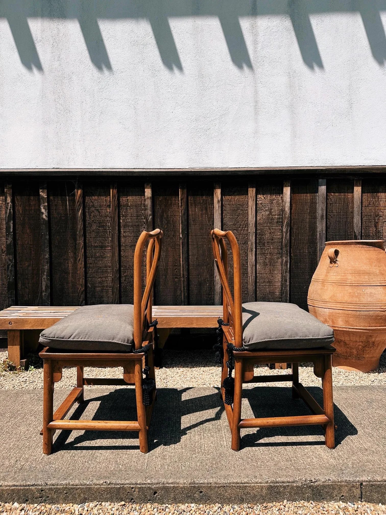 Pair of Late 20th Century Chinese Yoke Back Chairs - 2