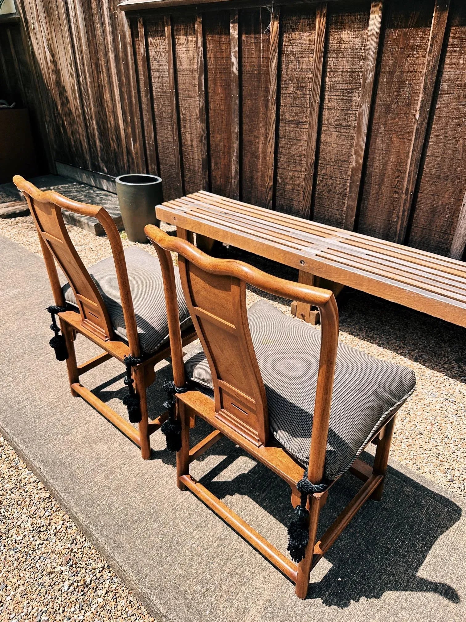 Pair of Late 20th Century Chinese Yoke Back Chairs - 4