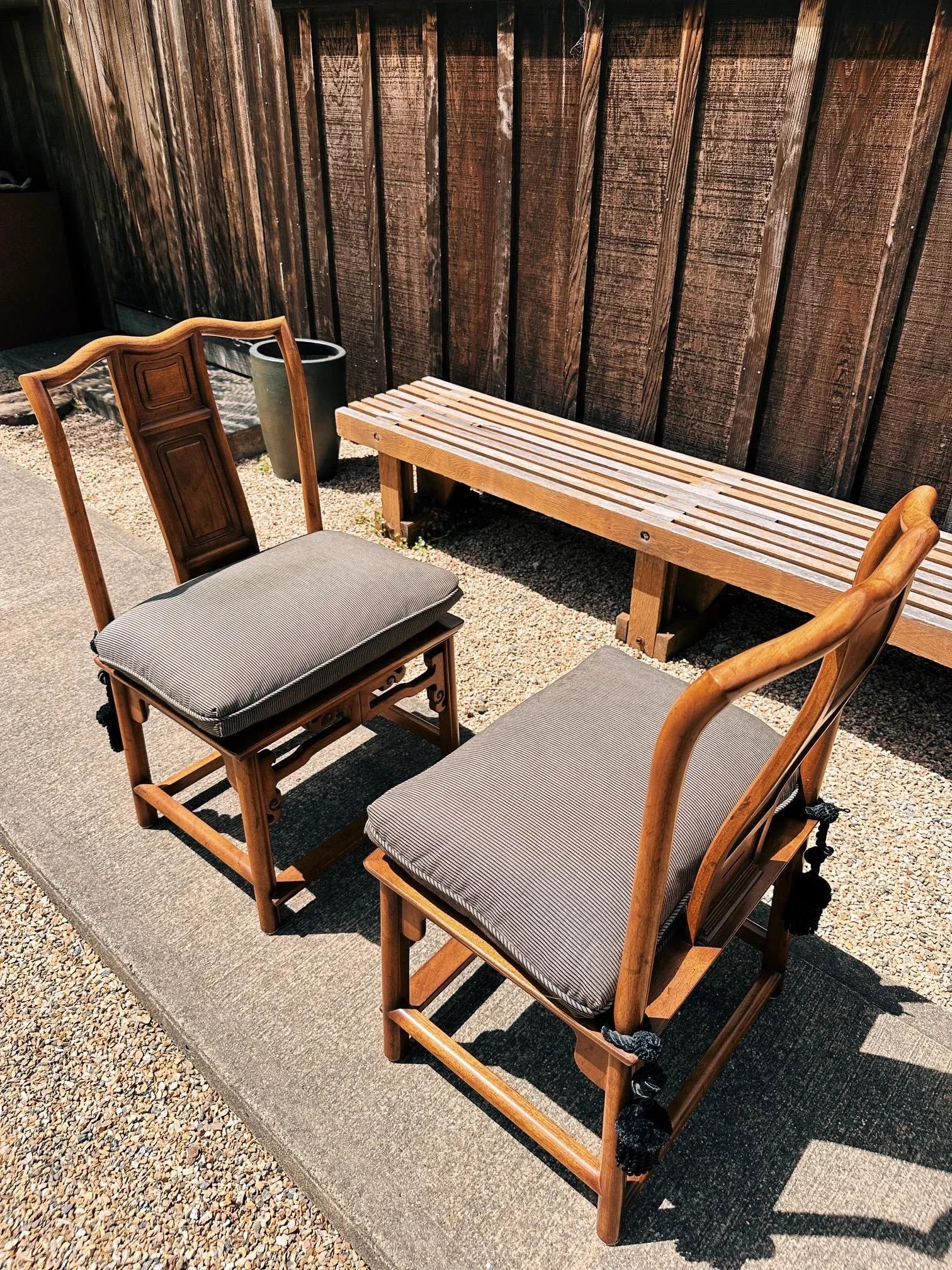 Pair of Late 20th Century Chinese Yoke Back Chairs - 7