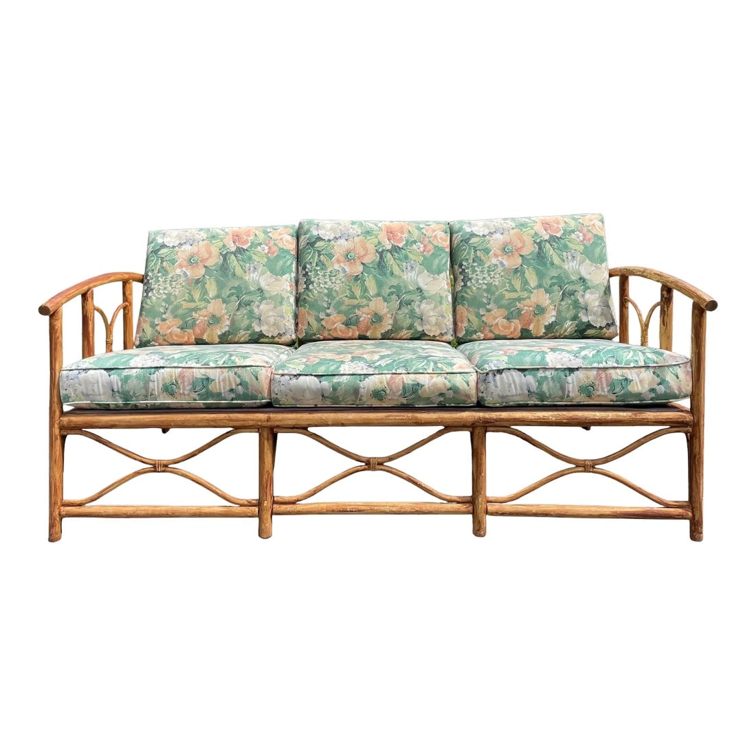 Vintage Sofa Ficks Reed Style Patio Furniture Sofa (1 of 11)