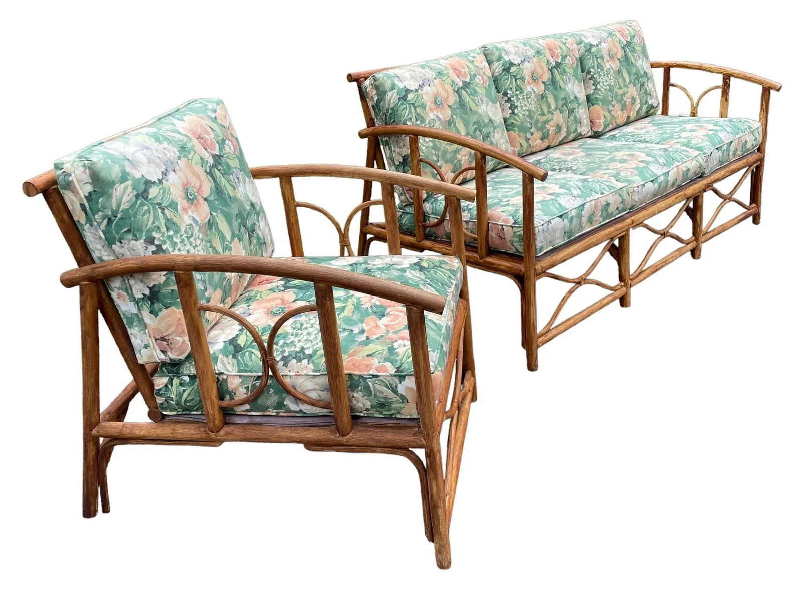 Vintage Sofa Ficks Reed Style Patio Furniture Sofa - 7