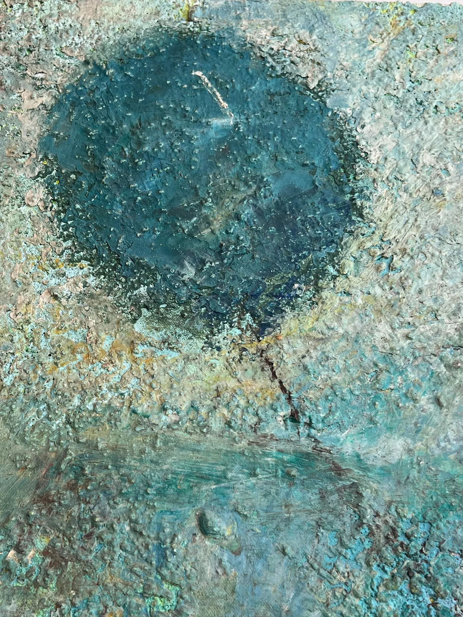 Girl With Blue Balloon 2005 Large Statement Piece Oil Painting by Zaza Khabuliani, Original, Signed - 3
