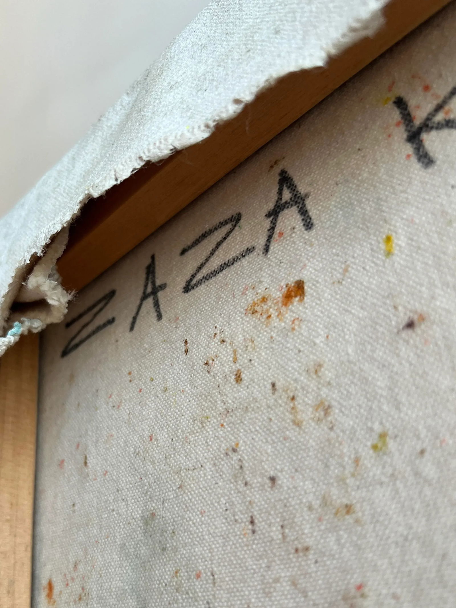 Girl With Blue Balloon 2005 Large Statement Piece Oil Painting by Zaza Khabuliani, Original, Signed - 6