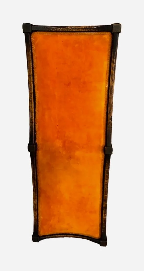 Antique Hardwood Hand Carved Low Upholstered Bench by O'Conner, Moffat & Co. Furniture - 6