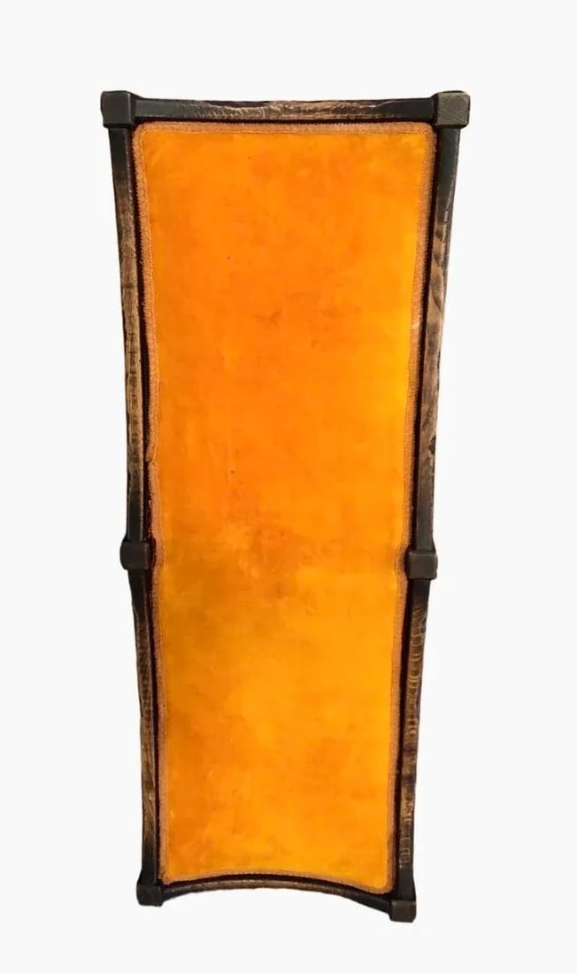 Antique Hardwood Hand Carved Low Upholstered Bench by O'Conner, Moffat & Co. Furniture - 8