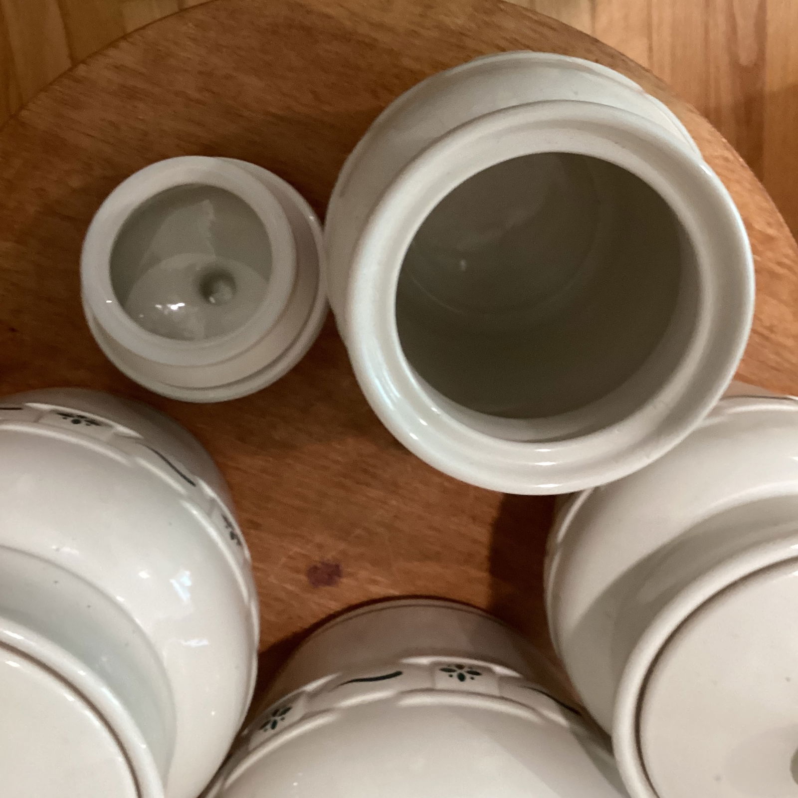 Mid 20th Century Retired Longaberger Pottery Original Woven Traditions Heritage Collection Set- 5 Pi - 3