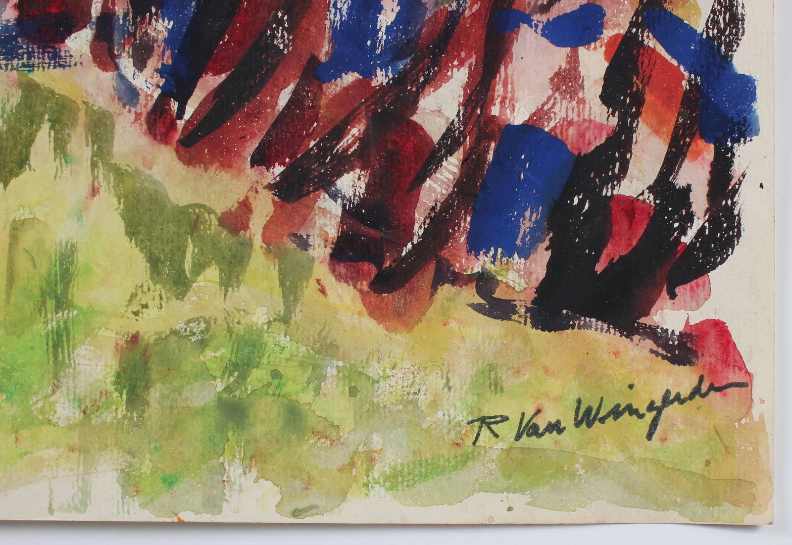 Richard Van Wingerden Expressionist Bay Area Landscape in Watercolor, Mid Century Circa 1950 - 2