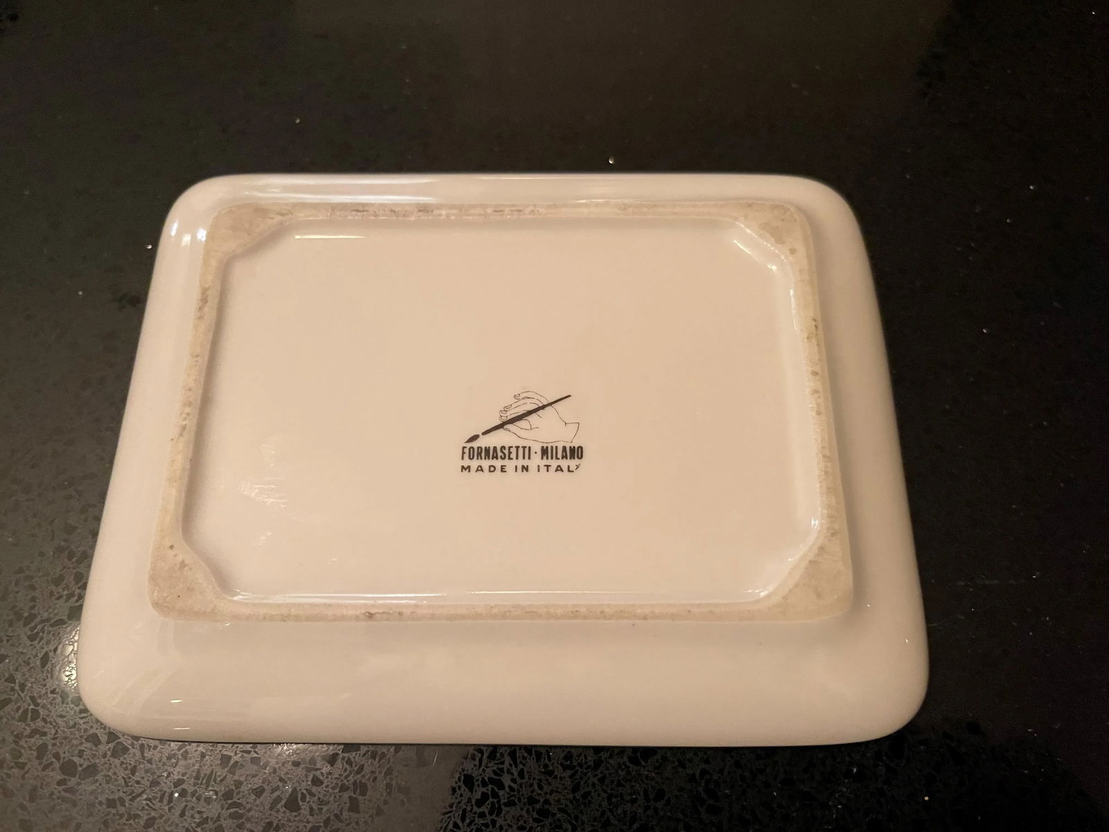 1980s Mid Century Piero Fornasetti Corn Husk Gold Leaf Trinket Tray - 4