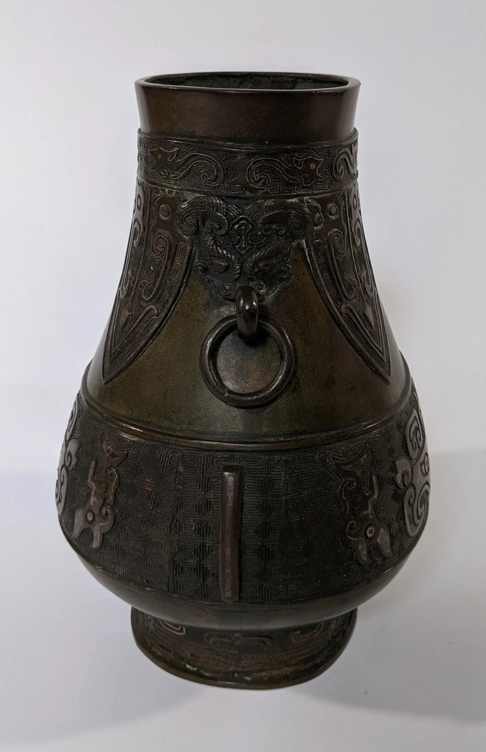 Qing Dynasty Bronze Hu Vessel - 2