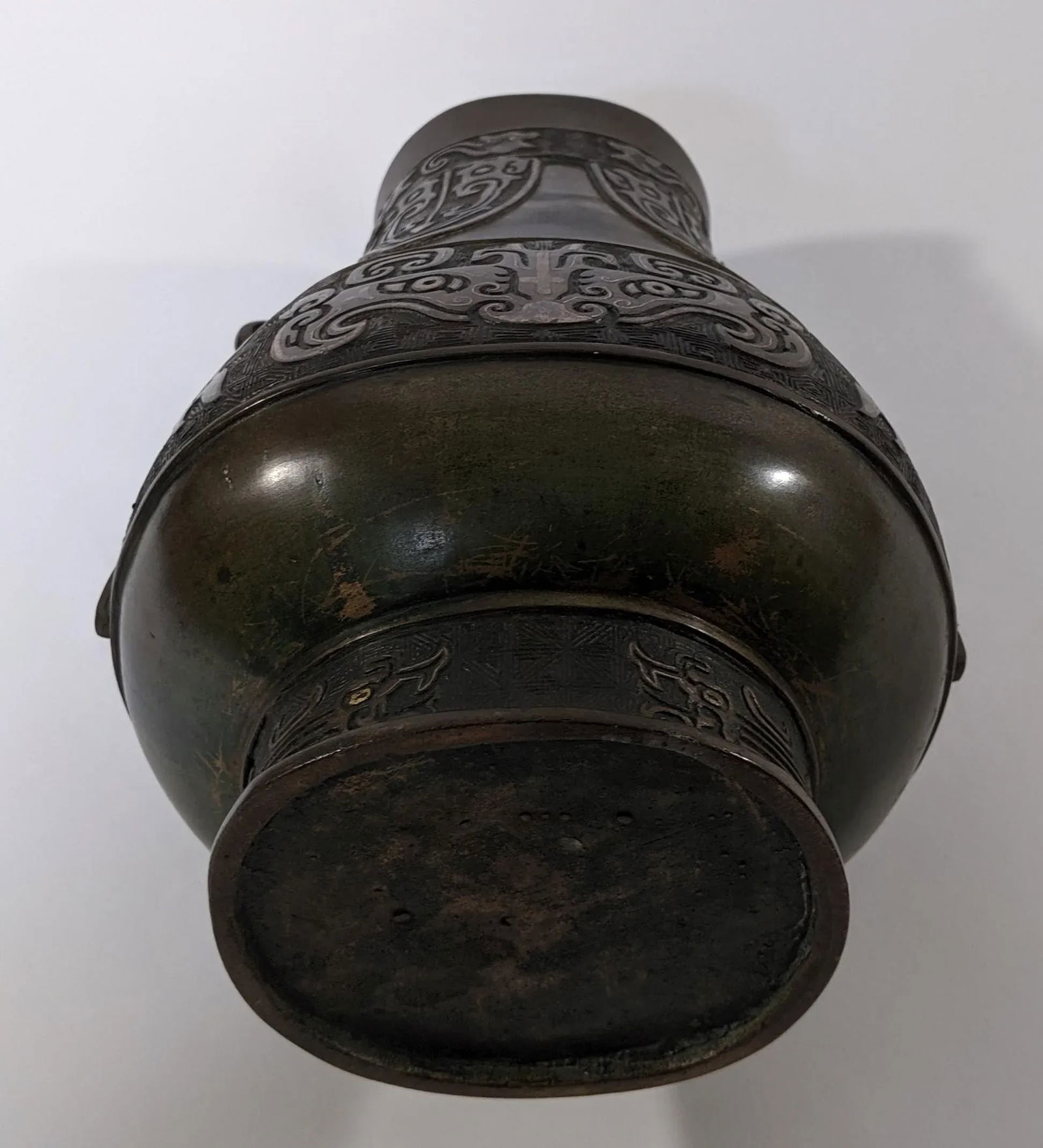 Qing Dynasty Bronze Hu Vessel - 4