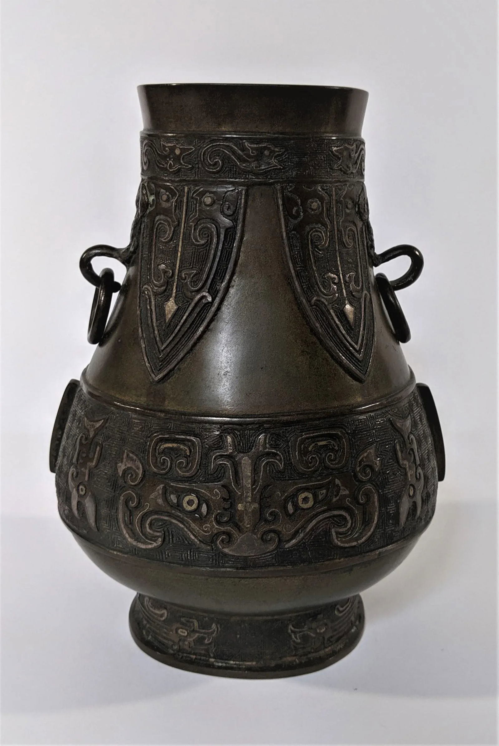 Qing Dynasty Bronze Hu Vessel - 5