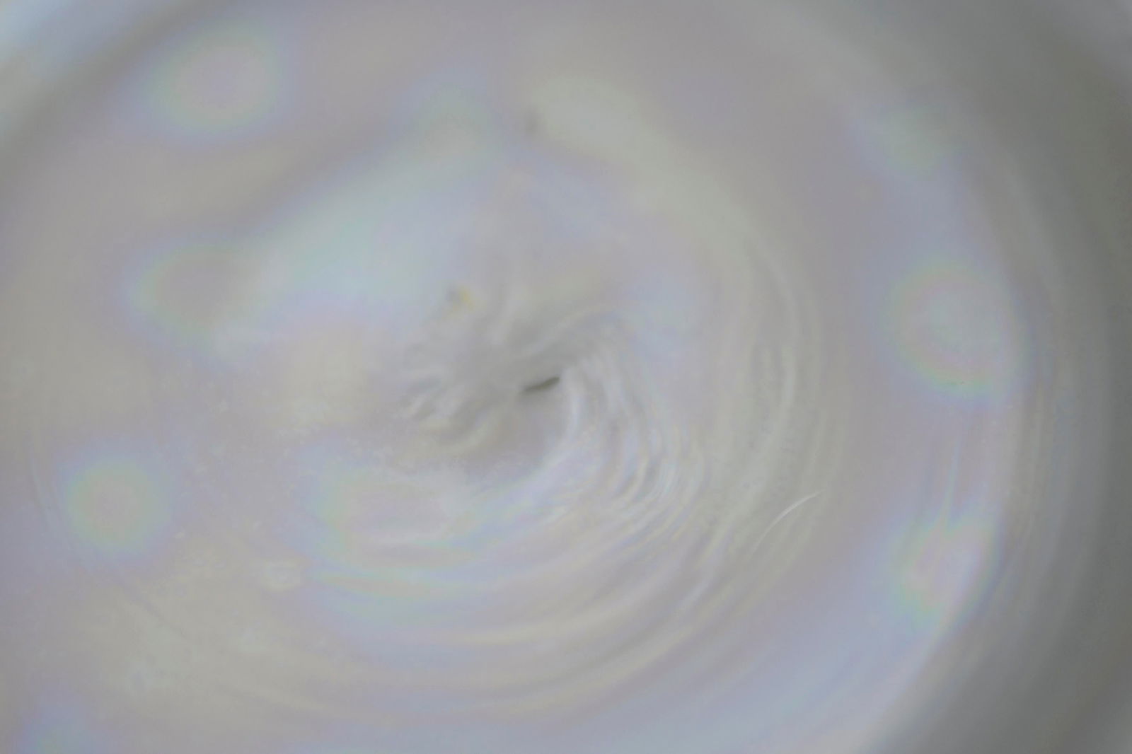 Large Handblown White Opaline Iridescent Glass Modernist Vase - 8