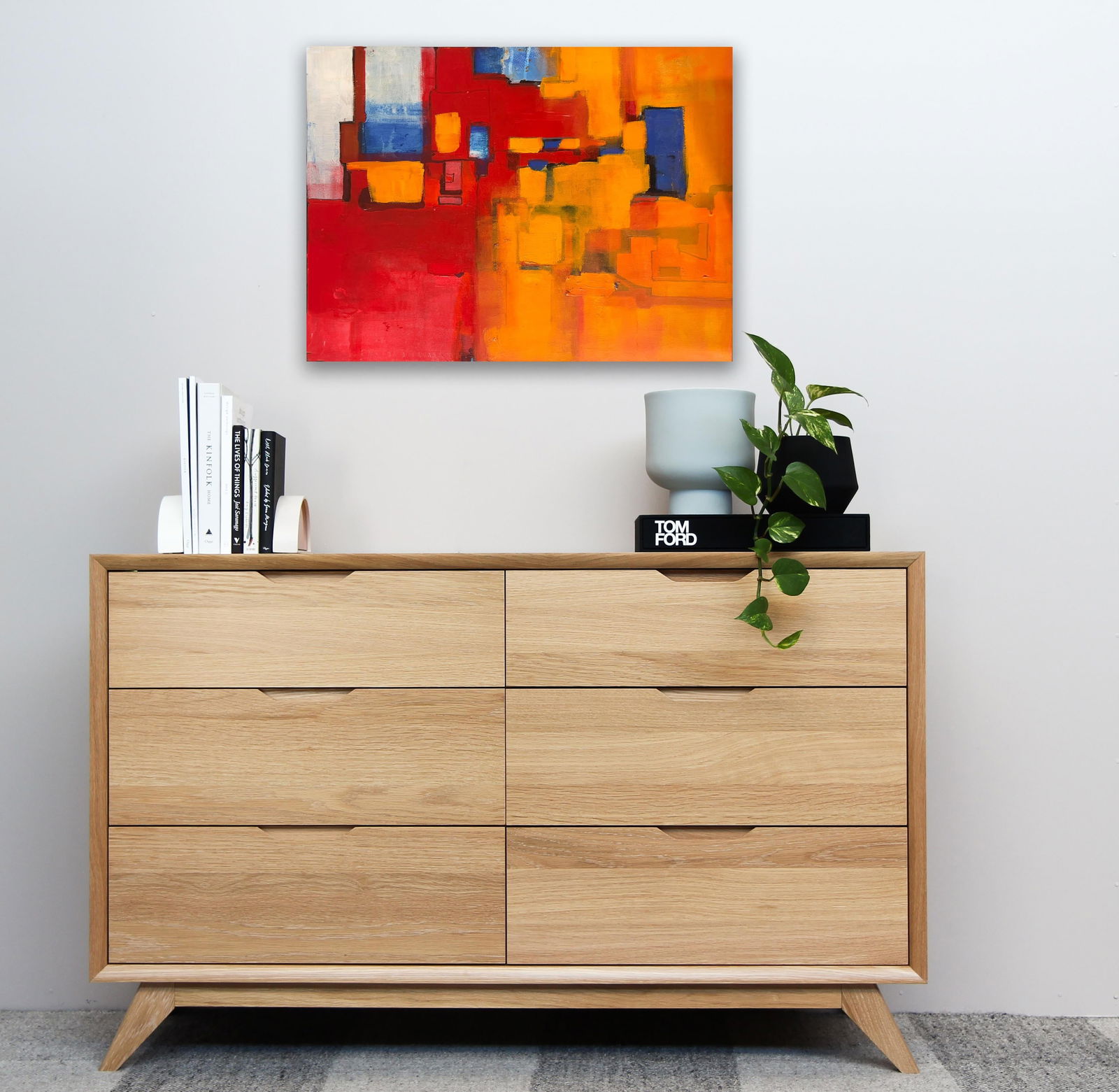 City Heat Modern Abstract Original Painting - 8