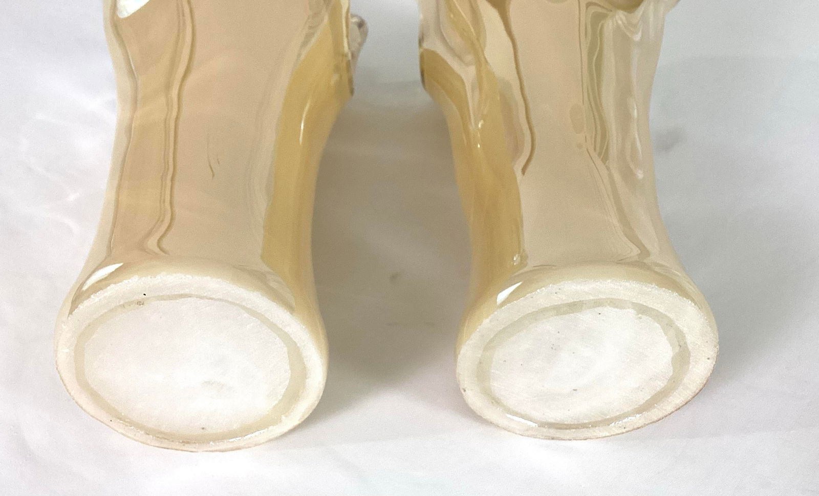 1950s Murano-Gold Swirl,swung and Stretched Art Glass Vases- a Pair - 9