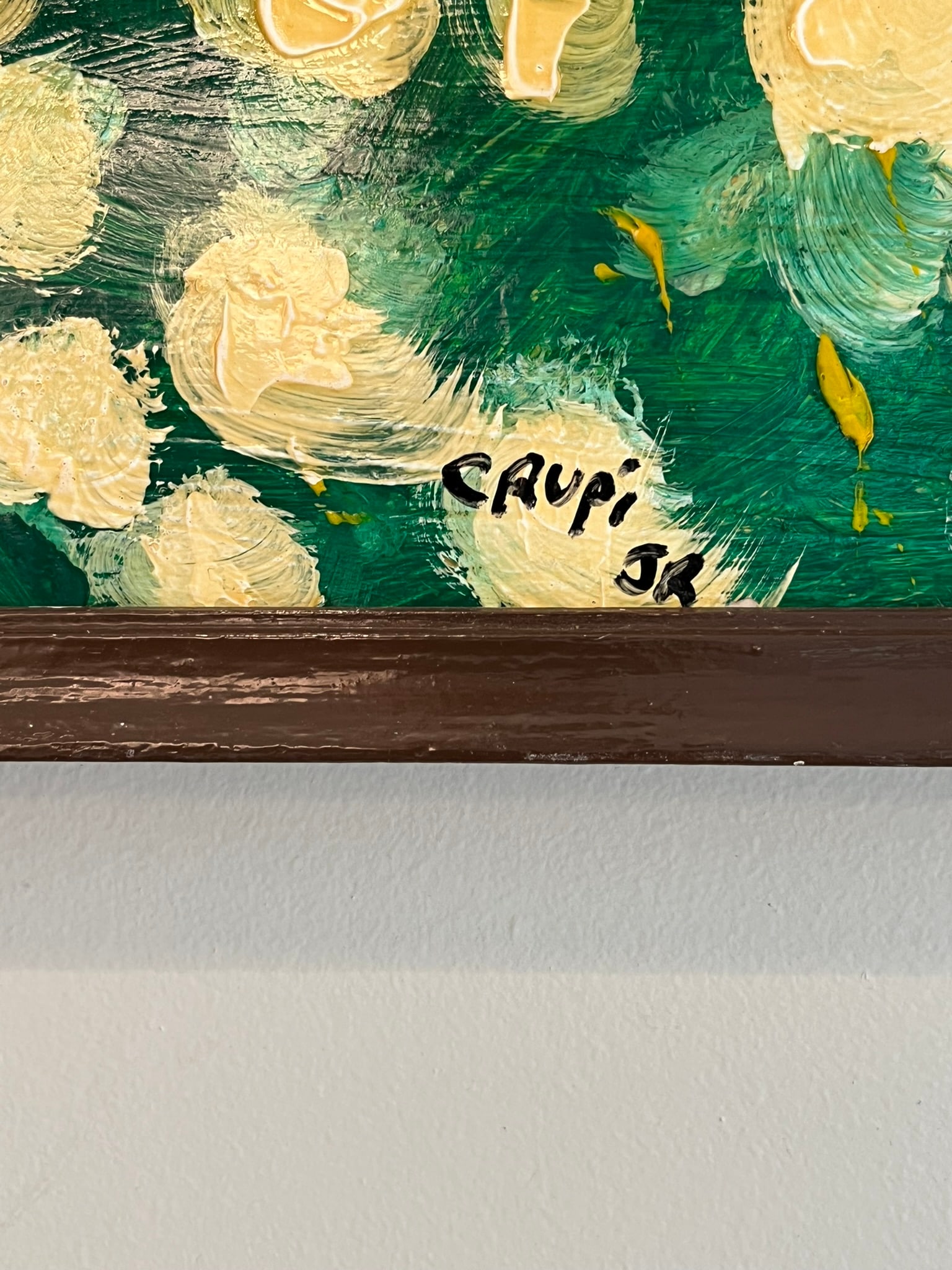 1960s Mid-Century Folk Art Painting Oil on Board, Framed - 2