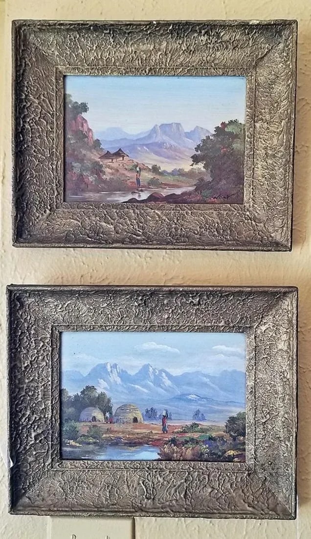 20c Oil on Boards by Percy Wort of Natal South African Scenes - a Pair - 8