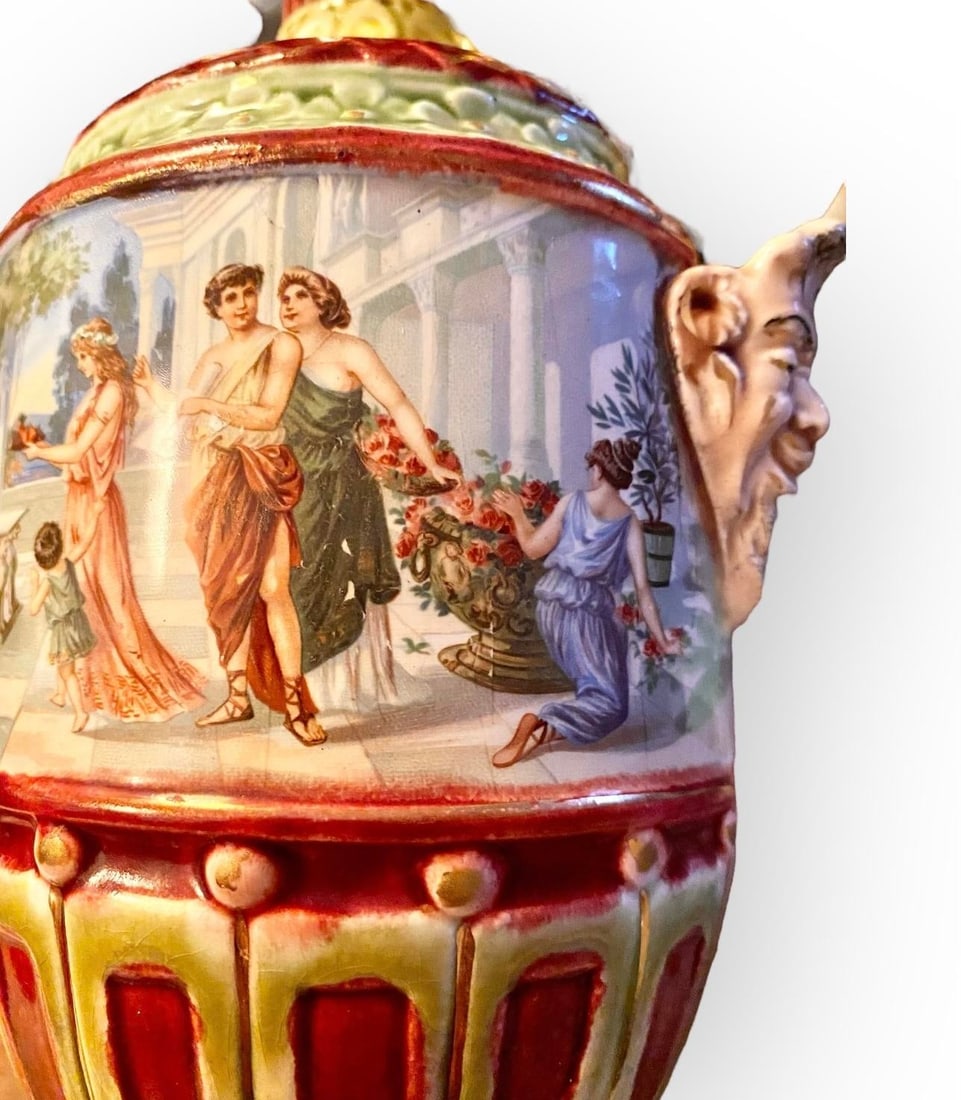 Antique 1920's Grand Tour Italian Venice Majolica - 11