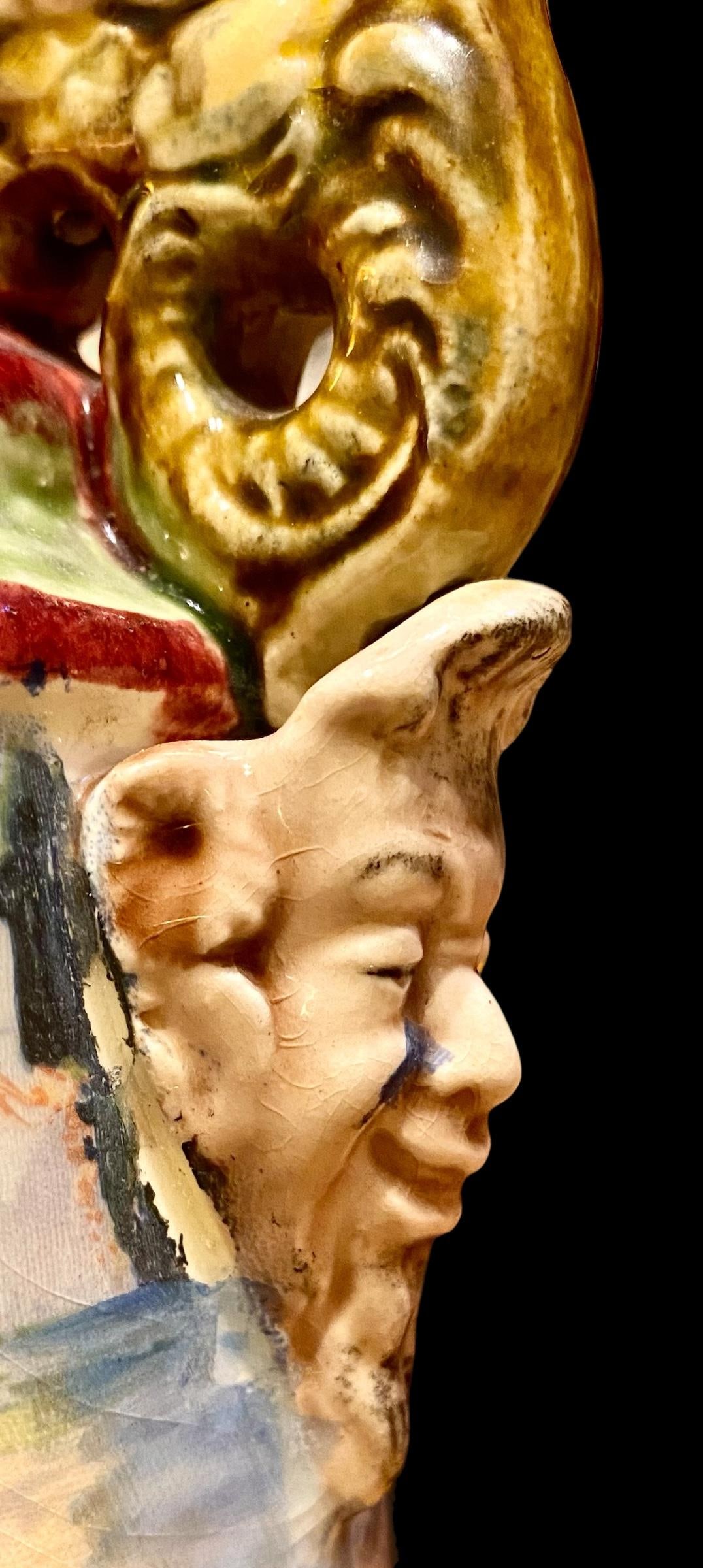 Antique 1920's Grand Tour Italian Venice Majolica - 5