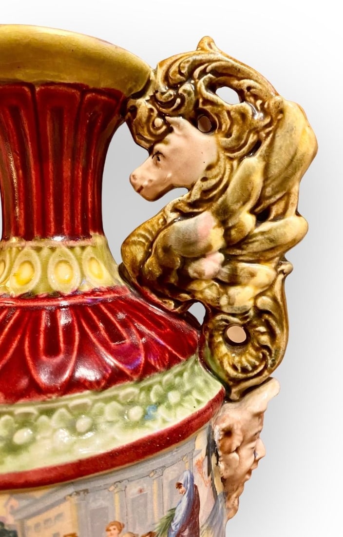 Antique 1920's Grand Tour Italian Venice Majolica - 6