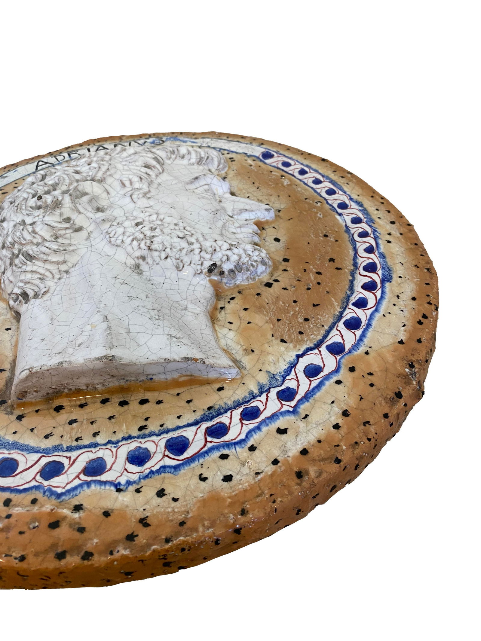 Mid 20th Century Glazed Terracotta Roman Wall Sculpture Plaque - 2