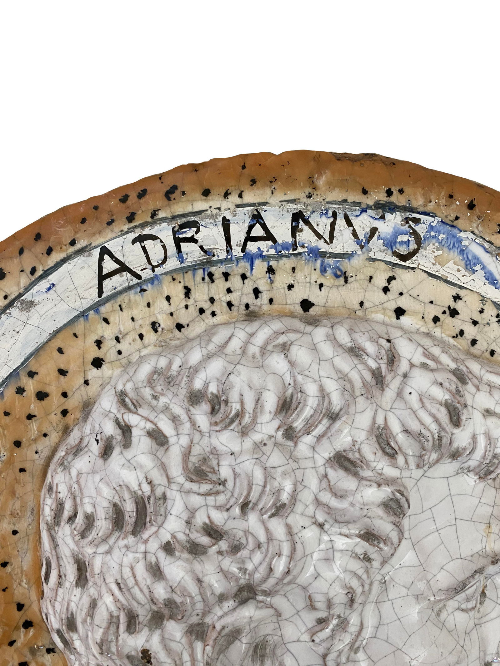 Mid 20th Century Glazed Terracotta Roman Wall Sculpture Plaque - 5