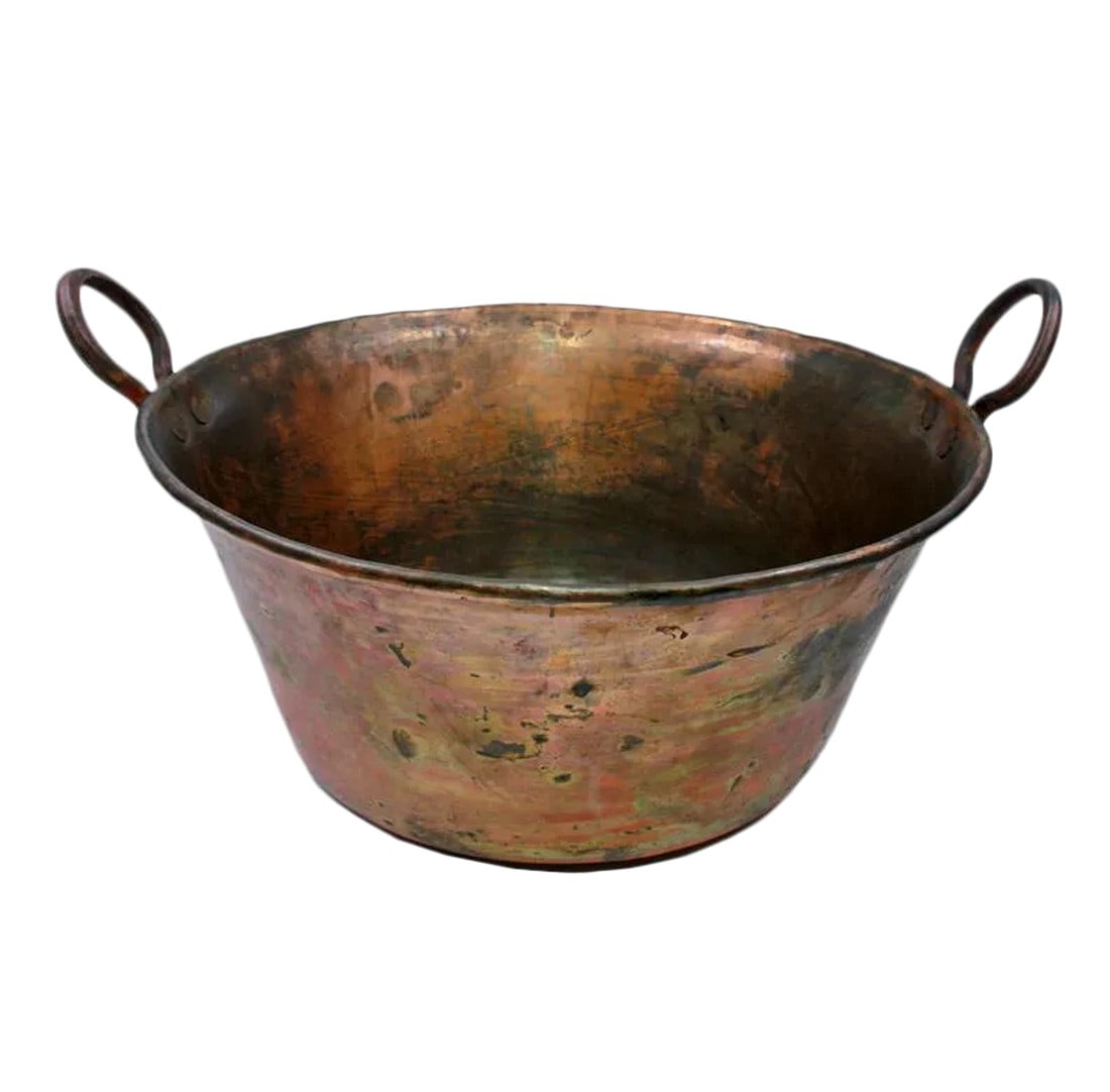 19th Century Antique Copper Cauldron With Handles (1 of 6)