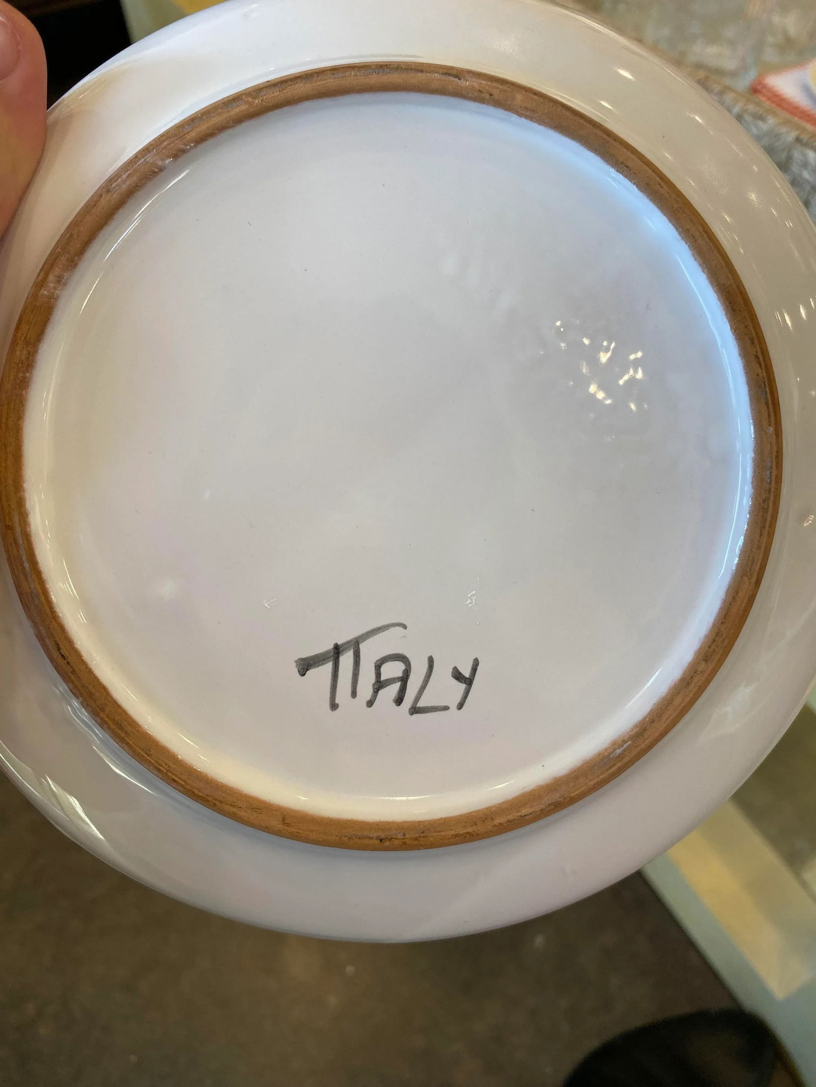 Vintage Mid Century Italian Floral Pottery Plate - 6