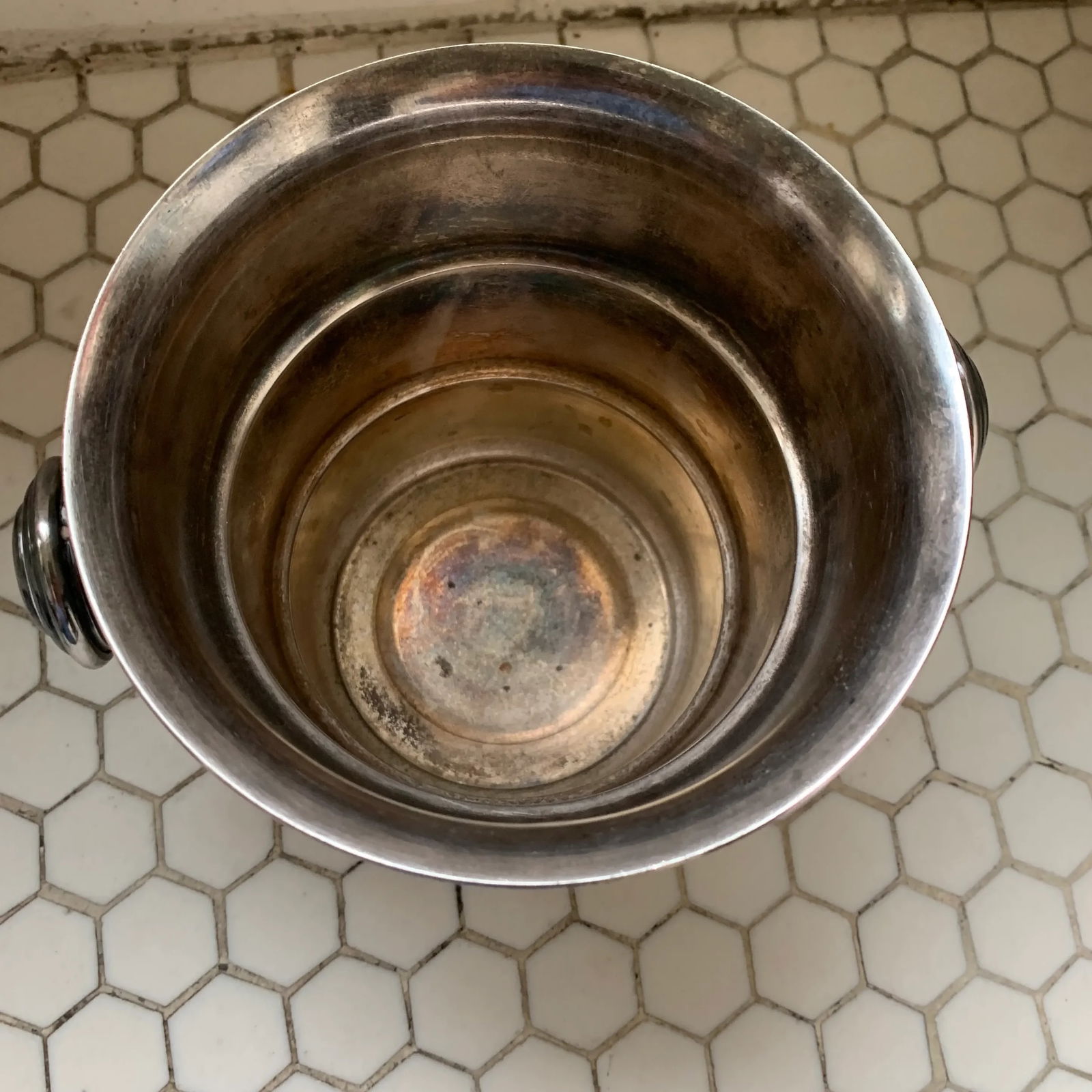 Mid Century Silver Engraved Mini Champagne Bucket 1957 - 11