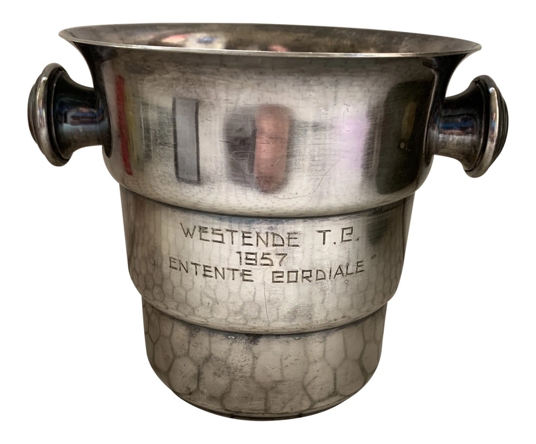 Mid Century Silver Engraved Mini Champagne Bucket 1957 (1 of 12)