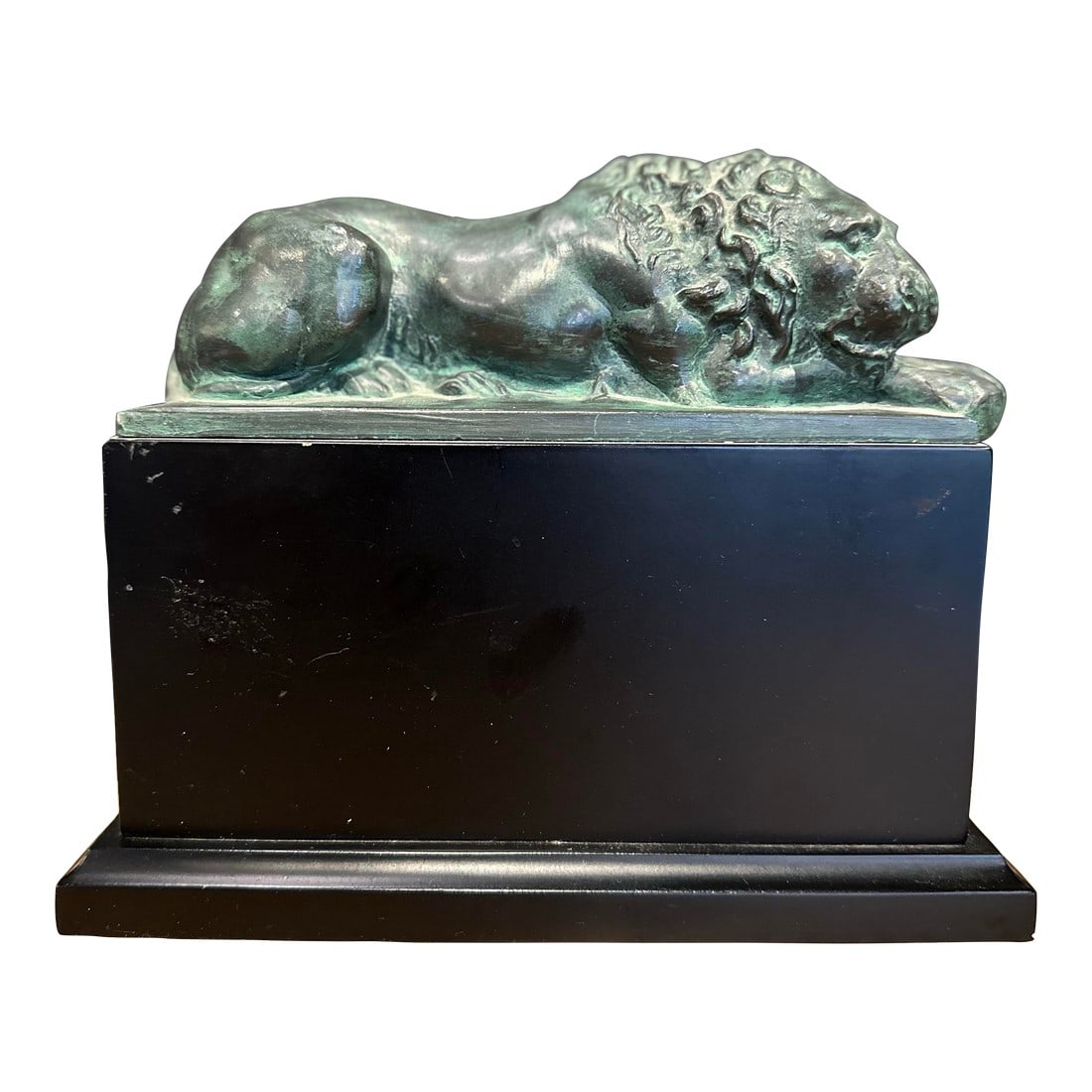 1970s Vintage Bronze Lion Desk Sculpture (1 of 7)