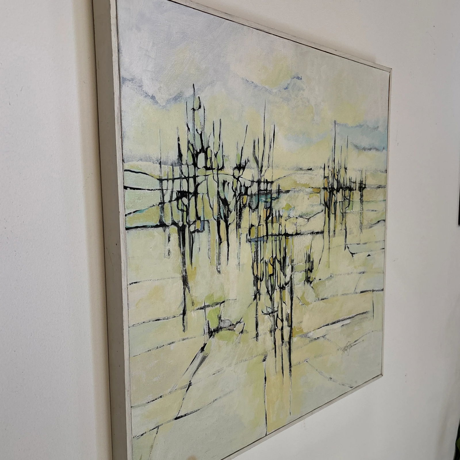 Mid-Century Modern Abstract Painting Signed by the Artist - 3