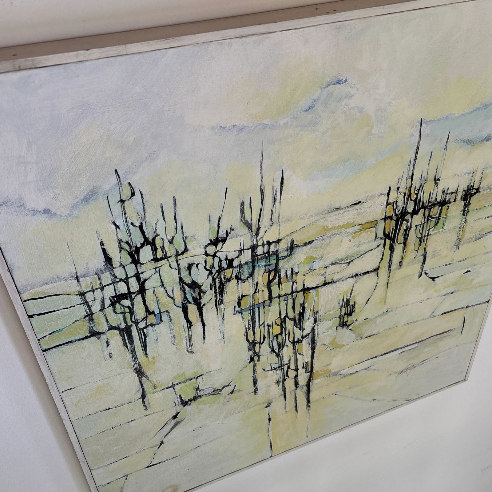 Mid-Century Modern Abstract Painting Signed by the Artist - 4