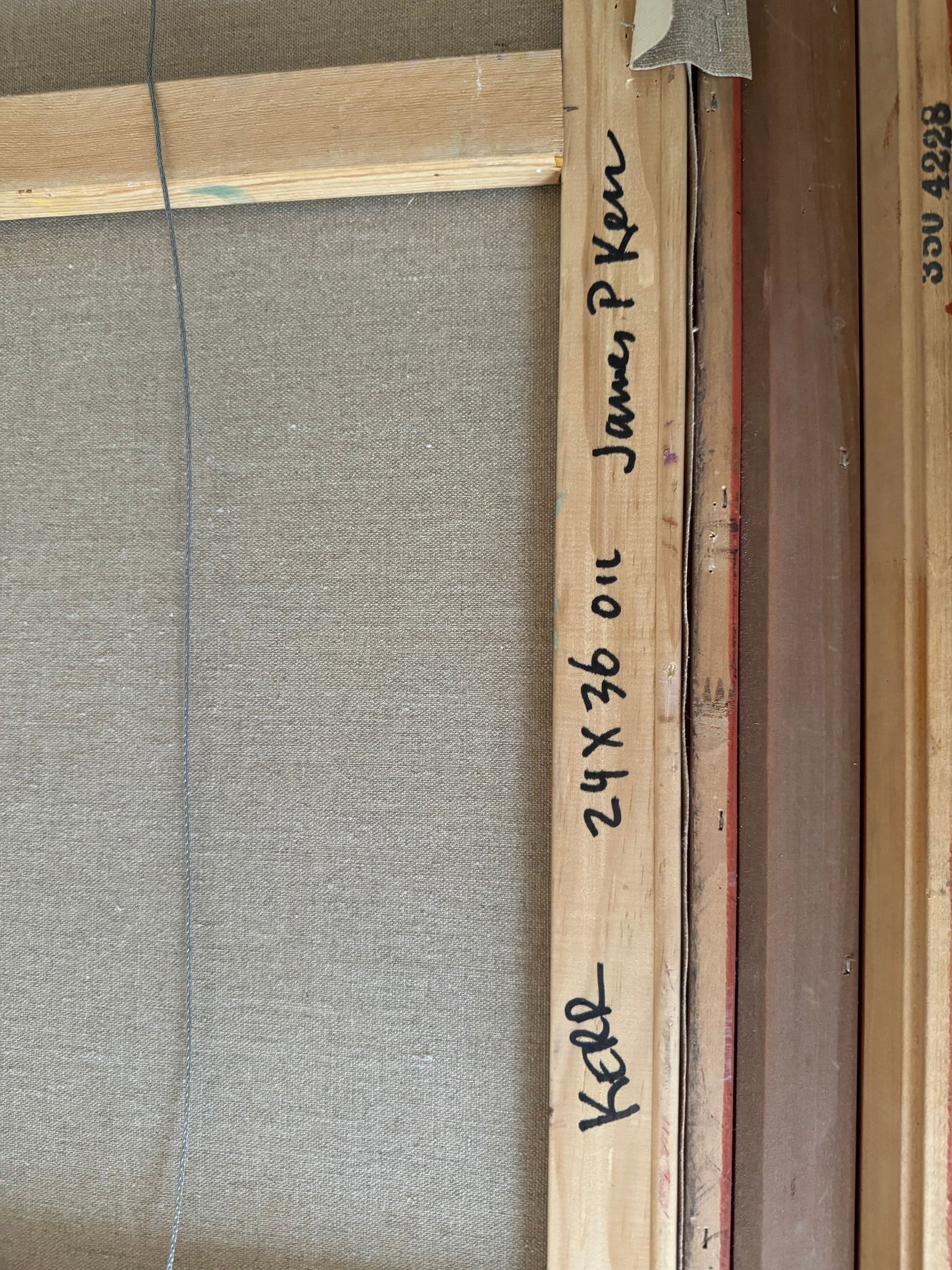 Crock and Jugs, Oil on Canvas by James P. Kerr, Framed - 4