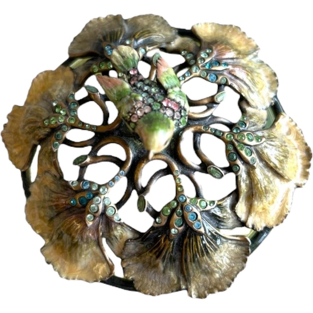 Vintage 1980's Jay Strongwater Large Opaline Jar - 4