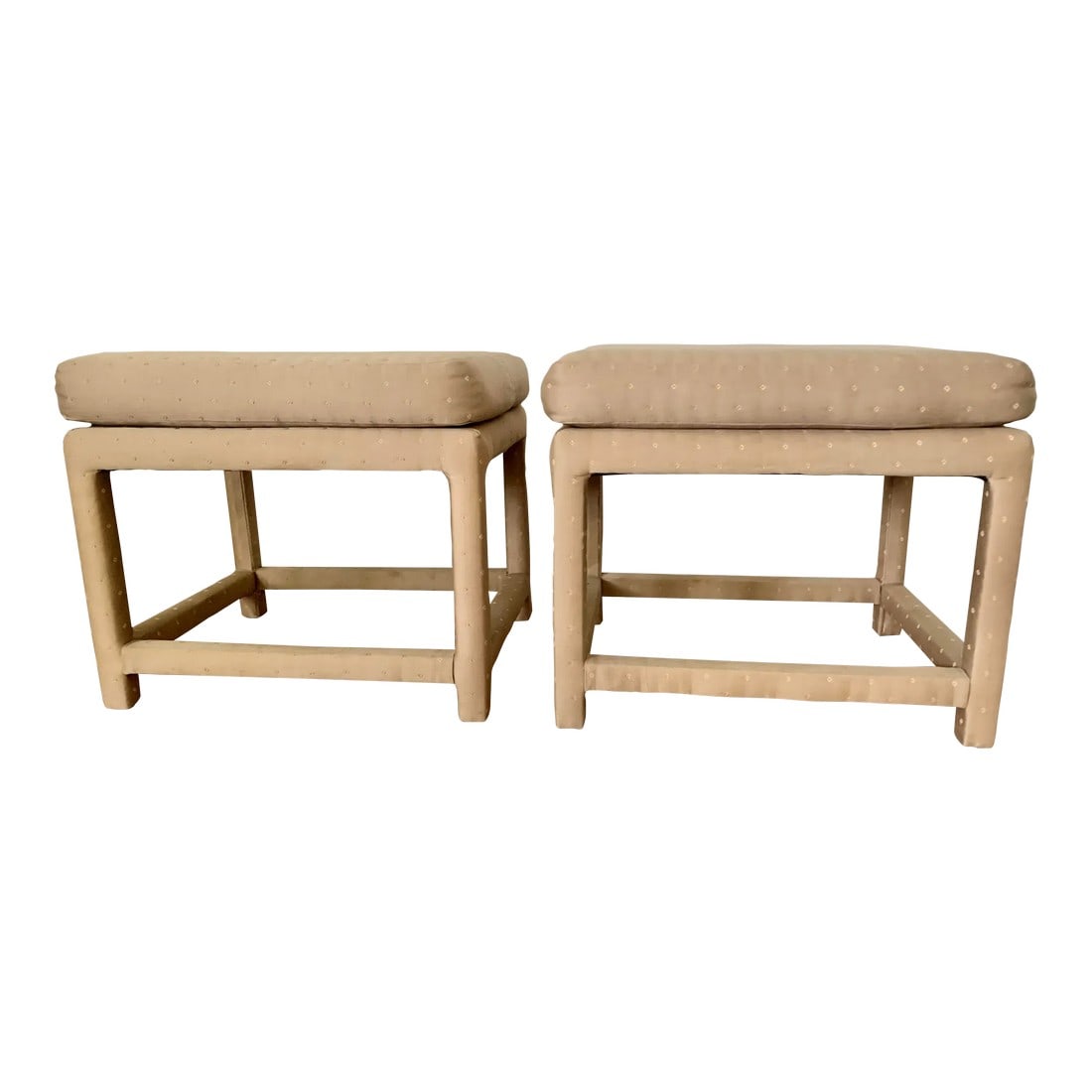 Milo Baughman Style Parson Stools 1980's- a Pair (1 of 11)