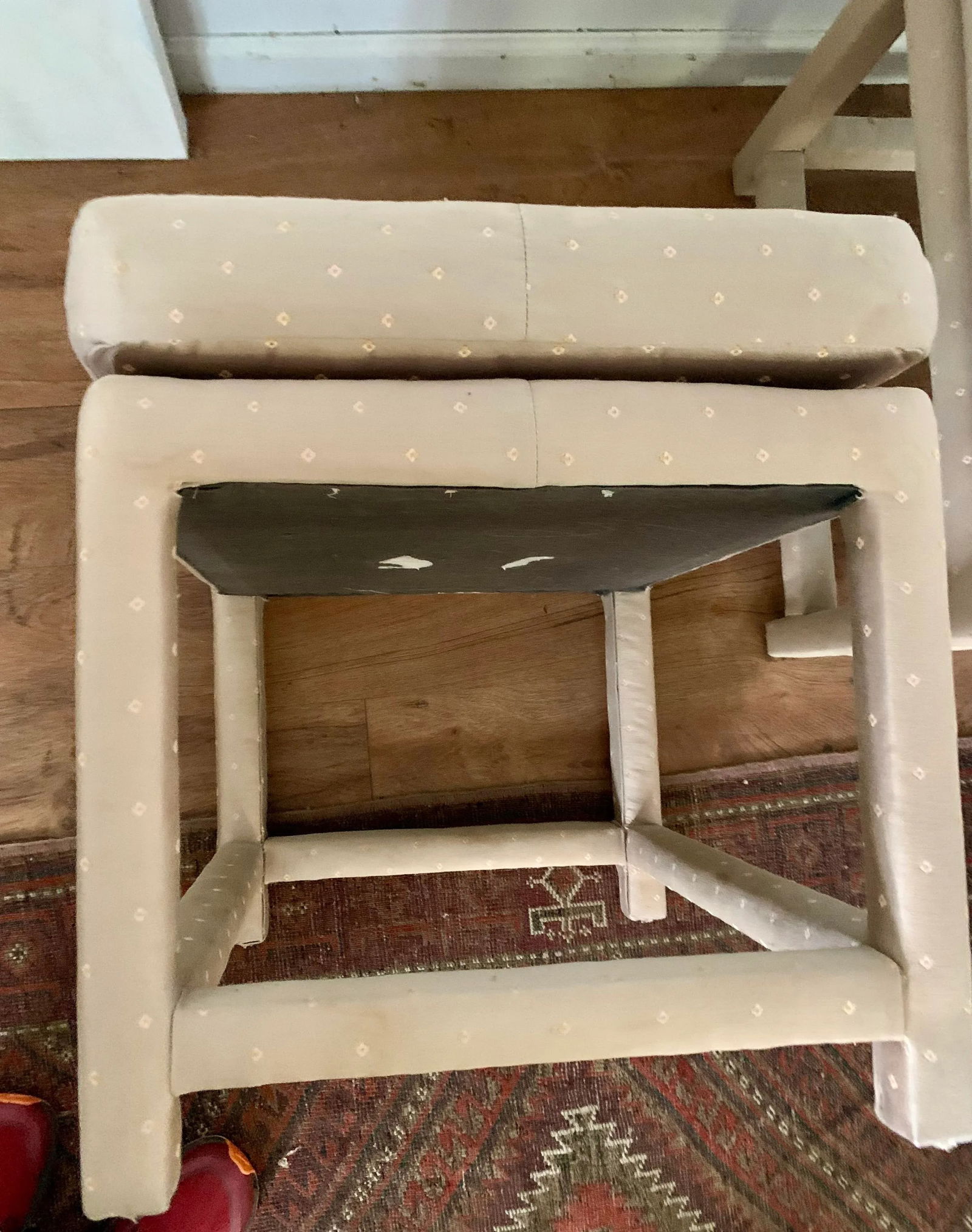 Milo Baughman Style Parson Stools 1980's- a Pair - 5