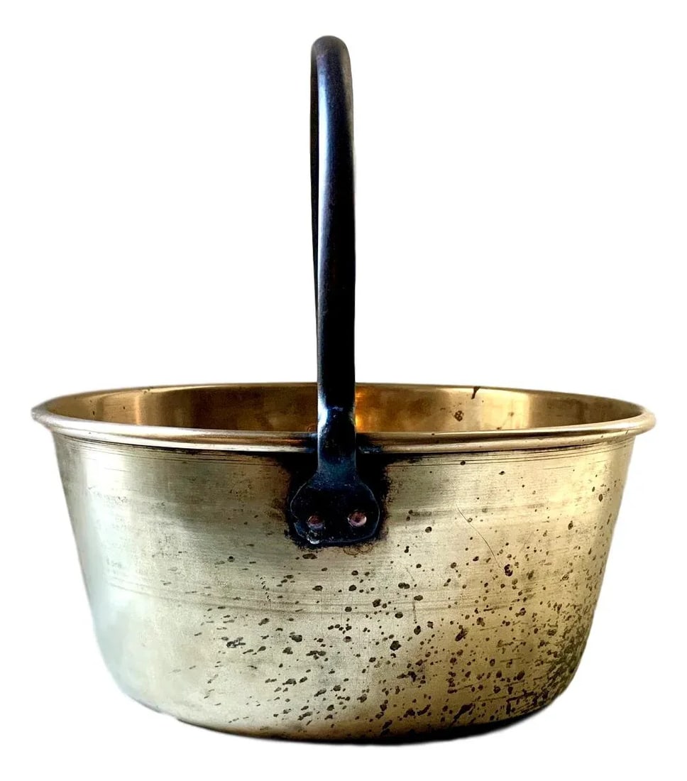 Antique Brass Jelly Kettle - 3