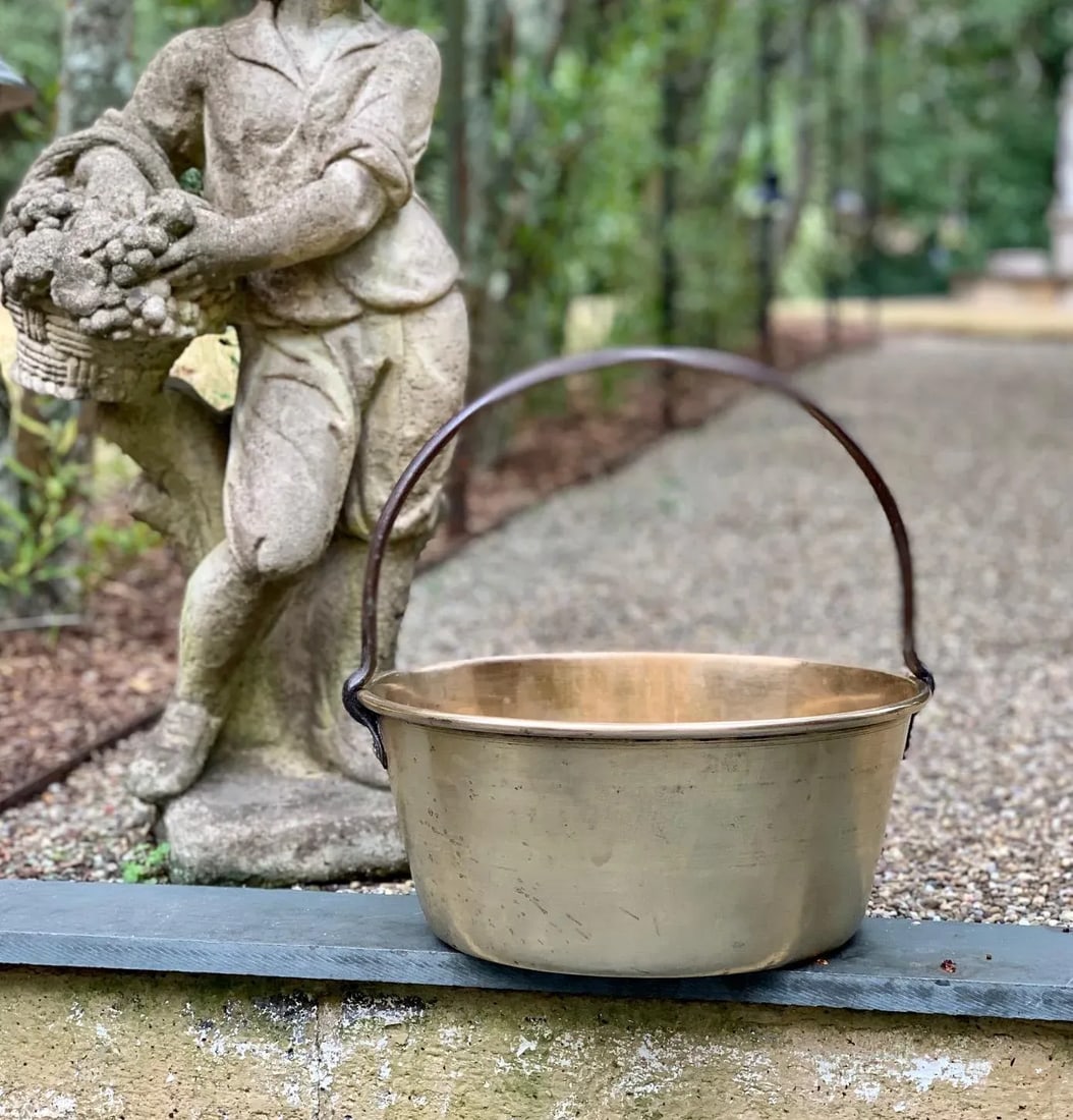 Antique Brass Jelly Kettle - 4
