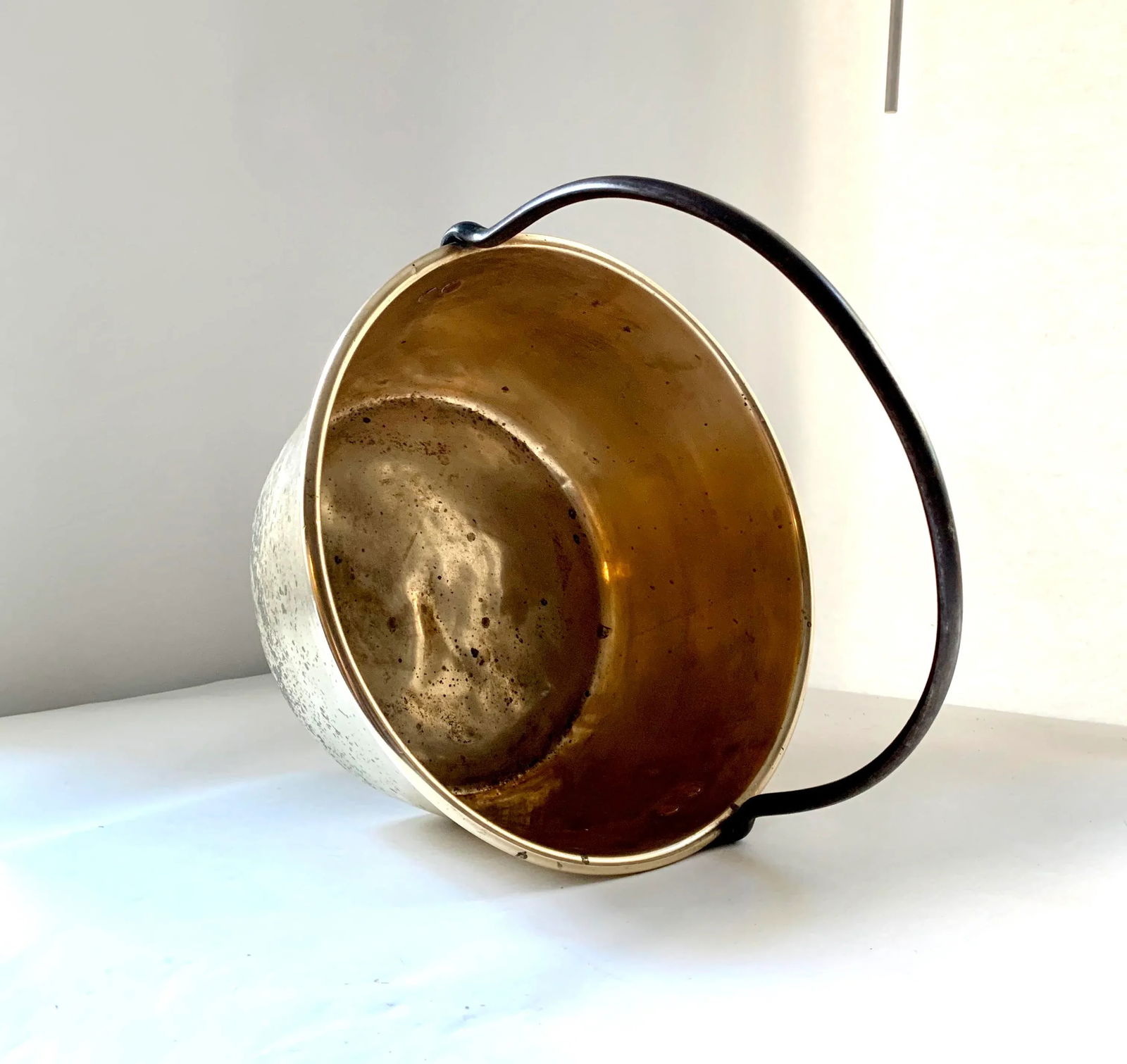 Antique Brass Jelly Kettle - 5