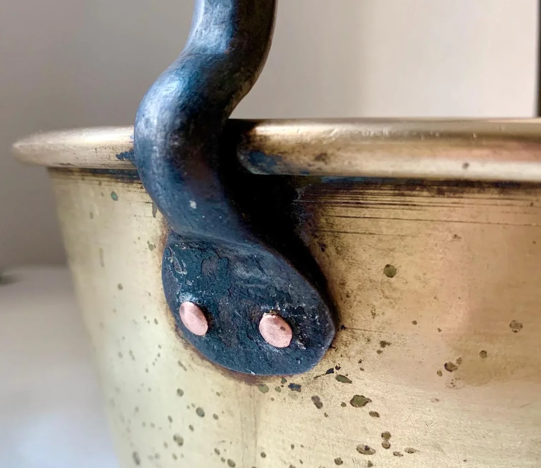 Antique Brass Jelly Kettle - 6