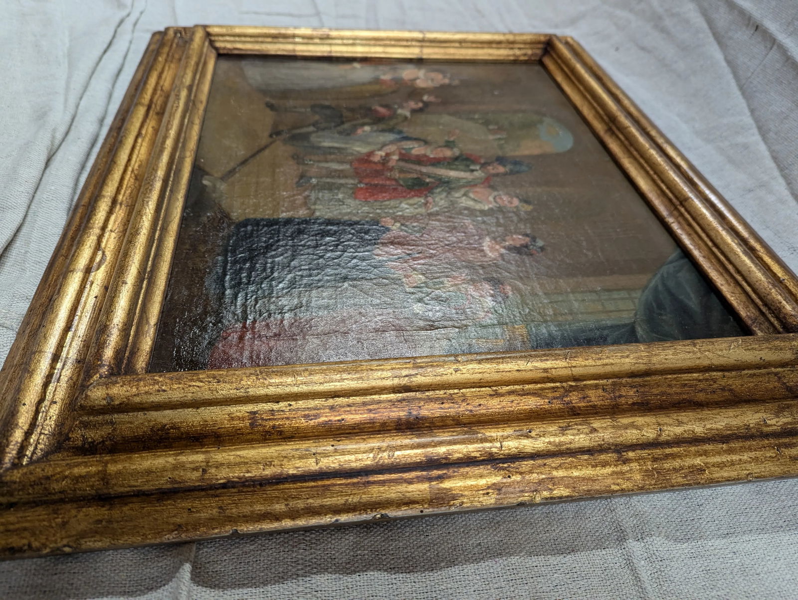 18th Century Courting Scene, Continental, Oil on Canvas - 2