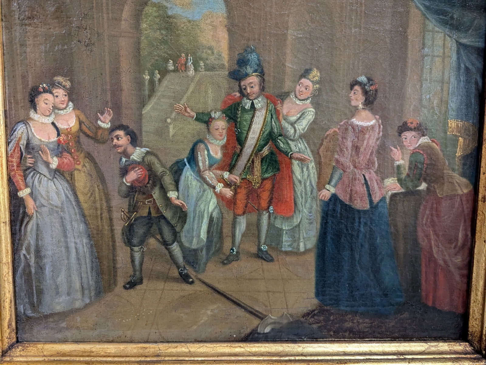 18th Century Courting Scene, Continental, Oil on Canvas - 4