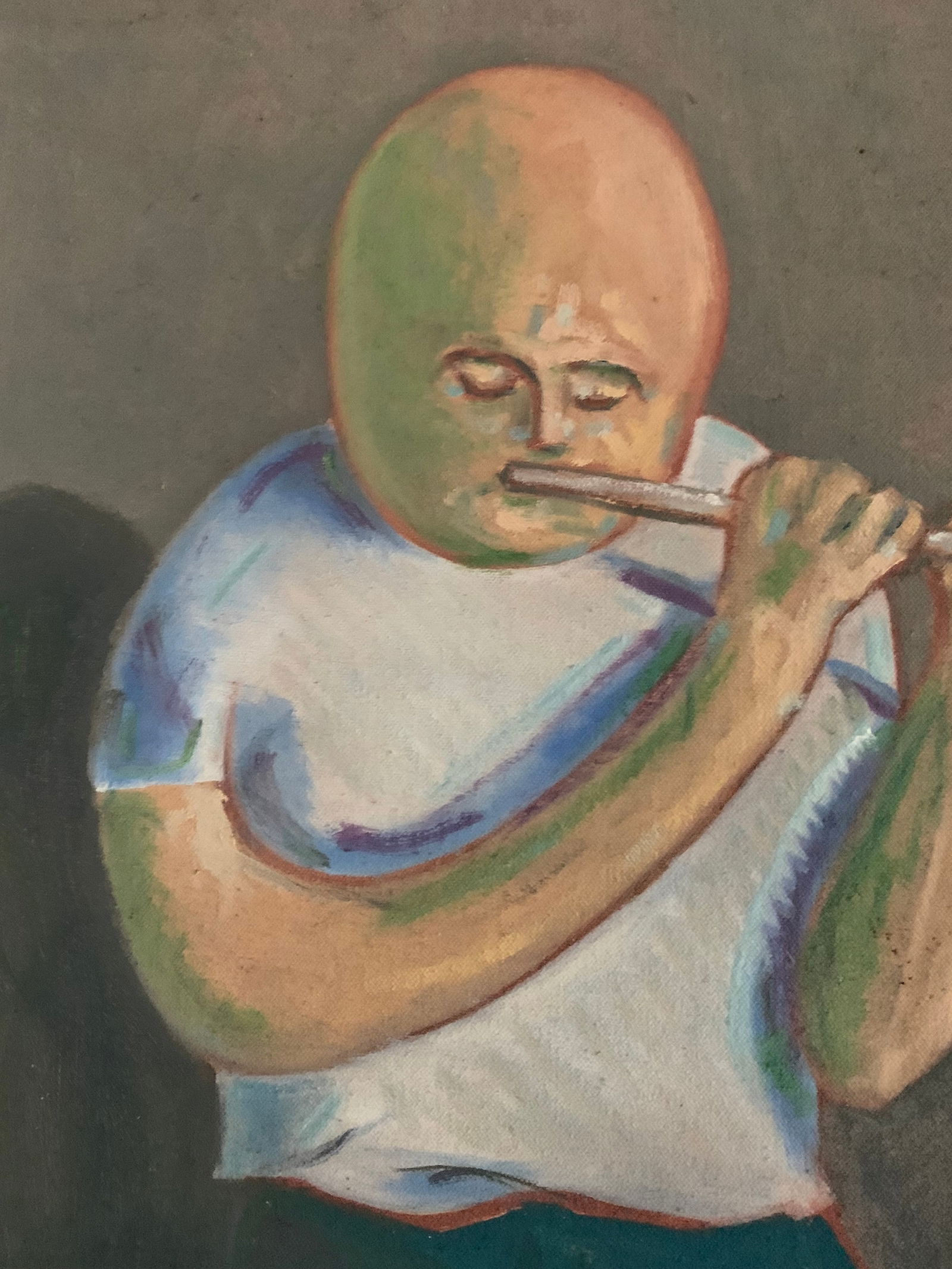 Vintage Painting - Three Street Musicians - 4