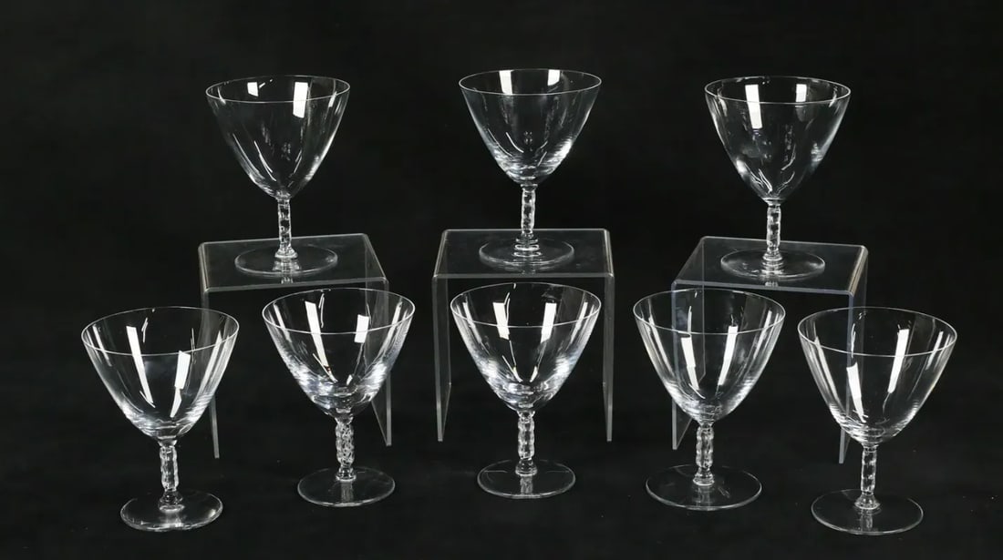 Circa 1926 Rene Lalique Guebwiller Stemware Set- 21 Pieces - 2