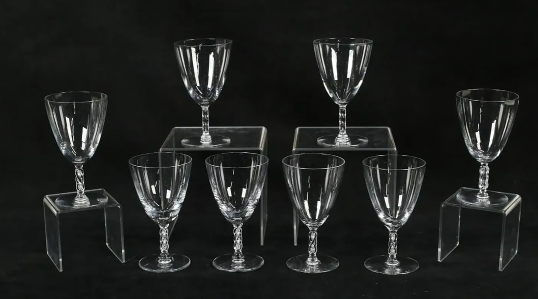 Circa 1926 Rene Lalique Guebwiller Stemware Set- 21 Pieces - 7