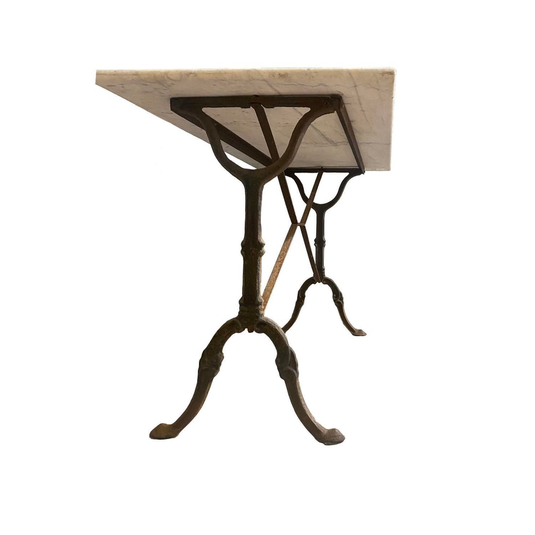Iron Table With Marble Top - 5